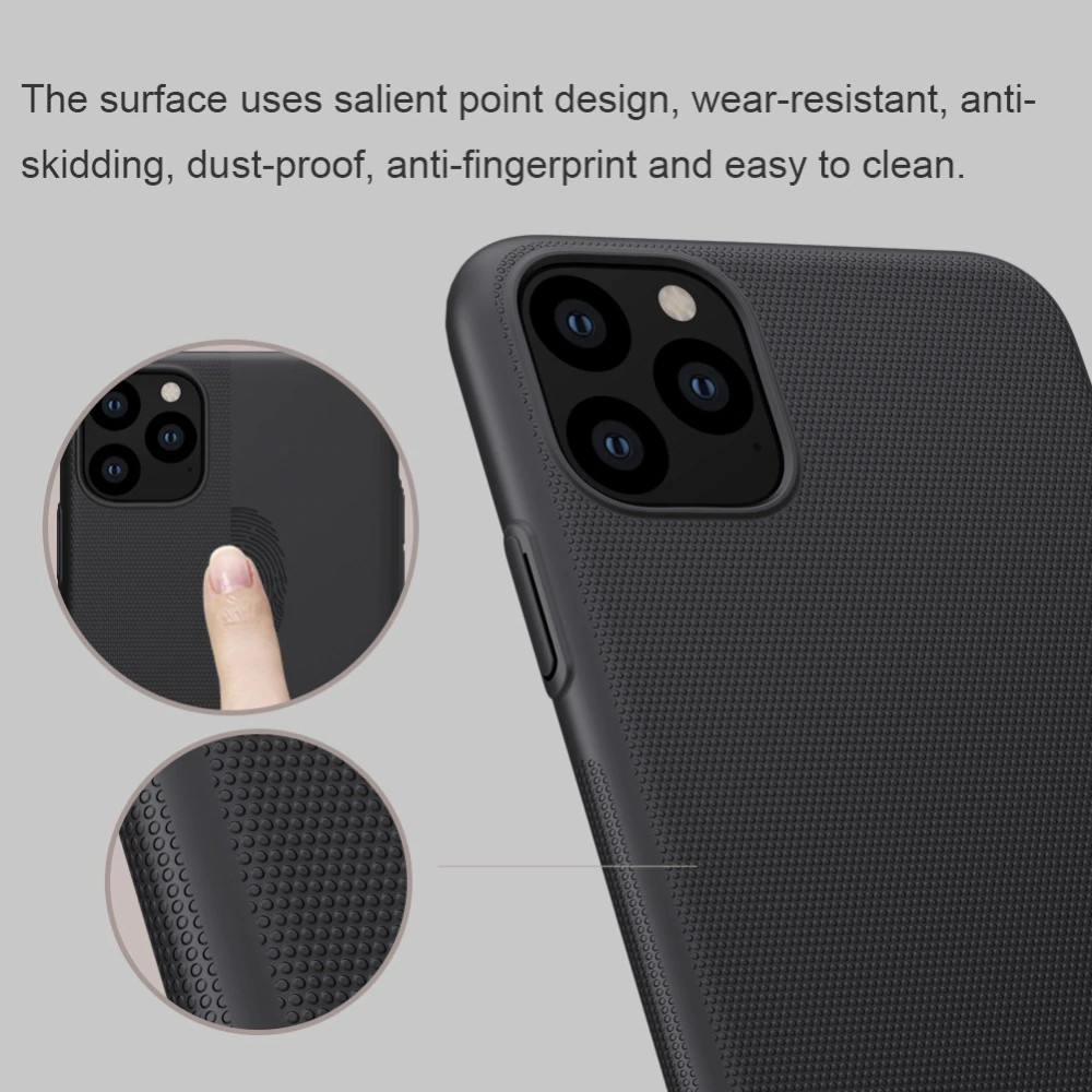 Ốp Lưng Sần chống sốc cho iPhone 11 Pro hiệu Nillkin Super Frosted Shield - Hàng Chính Hãng