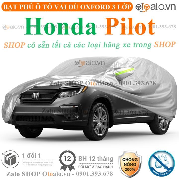 Bạt phủ ô tô dành cho xe Honda Pilot 3 lớp cao cấp
