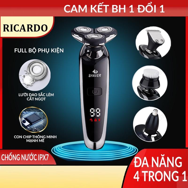 Máy Cạo Râu Cao Cấp 4d Shaver , Máy Cạo Râu Đa Năng Cầm Tay 3 Lưỡi Kép,Dao Cạo Êm,Chống Nước,Sạc Pin Nhanh
