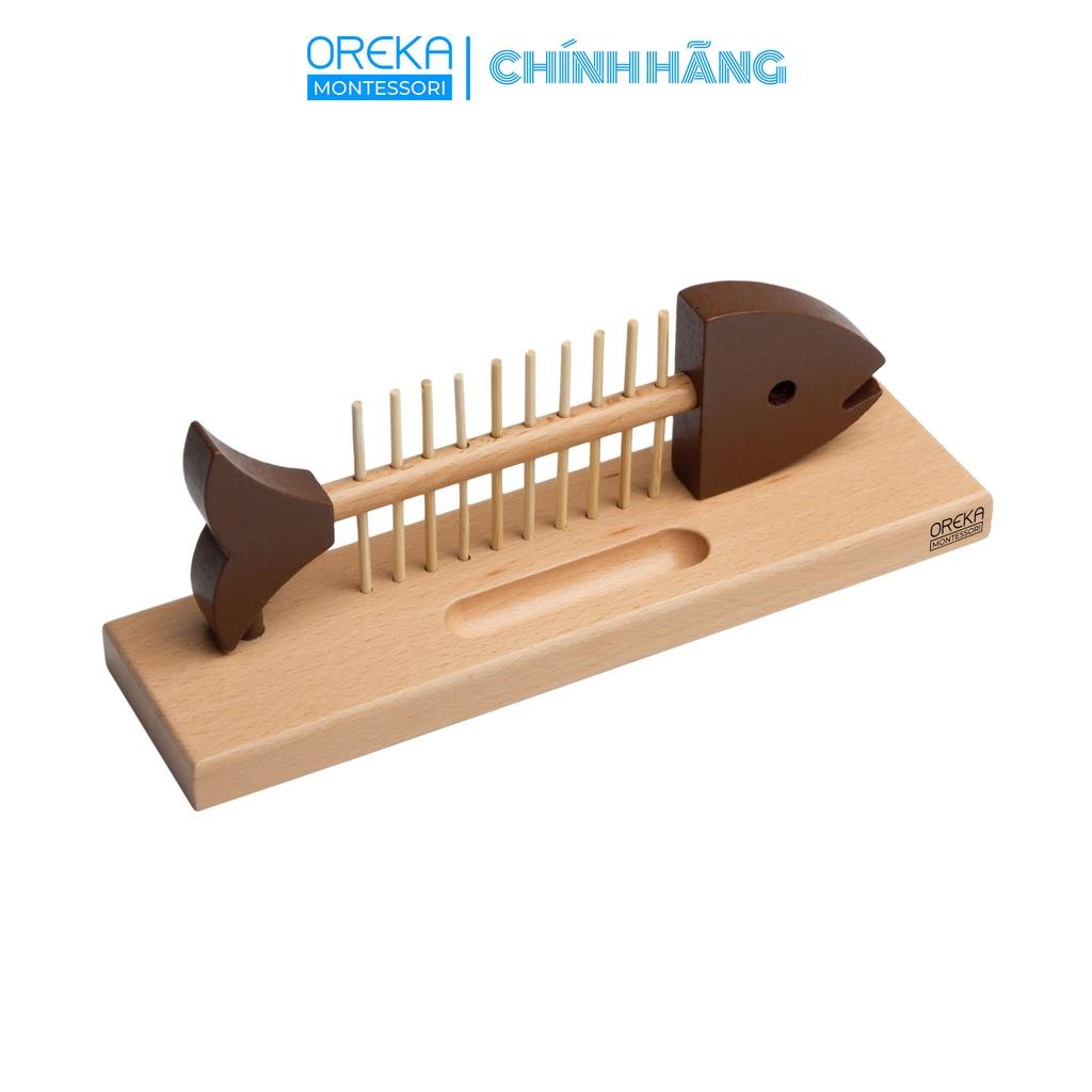 Đồ chơi trẻ em Oreka Montessori Bộ Thả tăm hình xương cá - 0243310