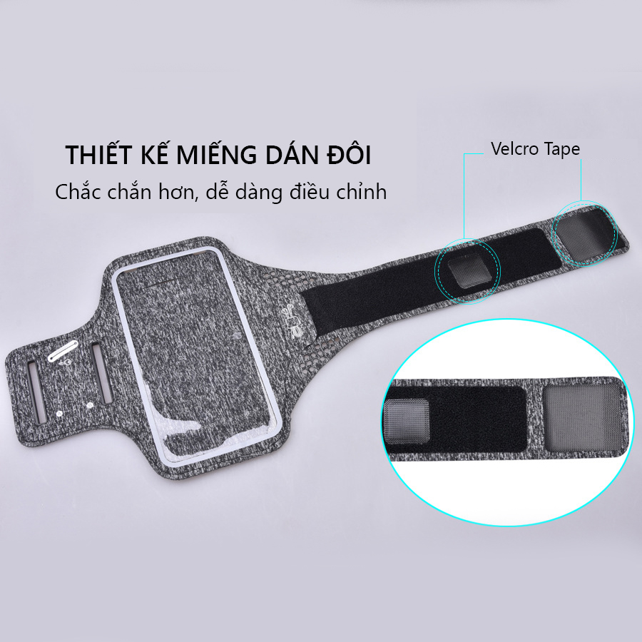 Bao, Túi đựng Điện Thoại tới 6.5 Inch Đeo tay chạy bộ ,Tập thể dục Rhino B101 Kháng nước, chống thấm, có thể cắm tai nghe phù hợp điện thoại Samsung, Iphone, Sony, Xiaomi,... - Hàng chính hãng