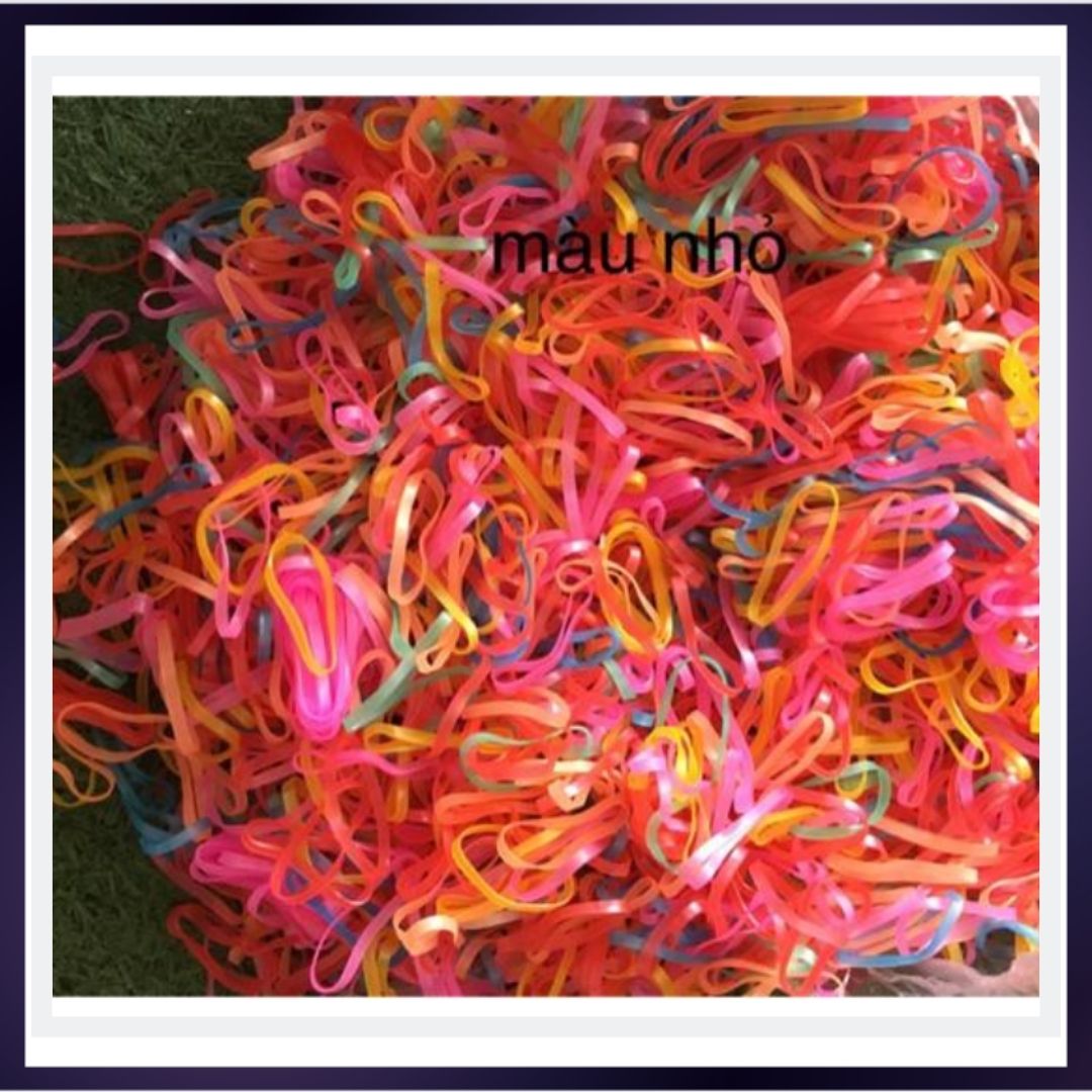 Dây thun buộc tóc màu pastel túi 100 gram