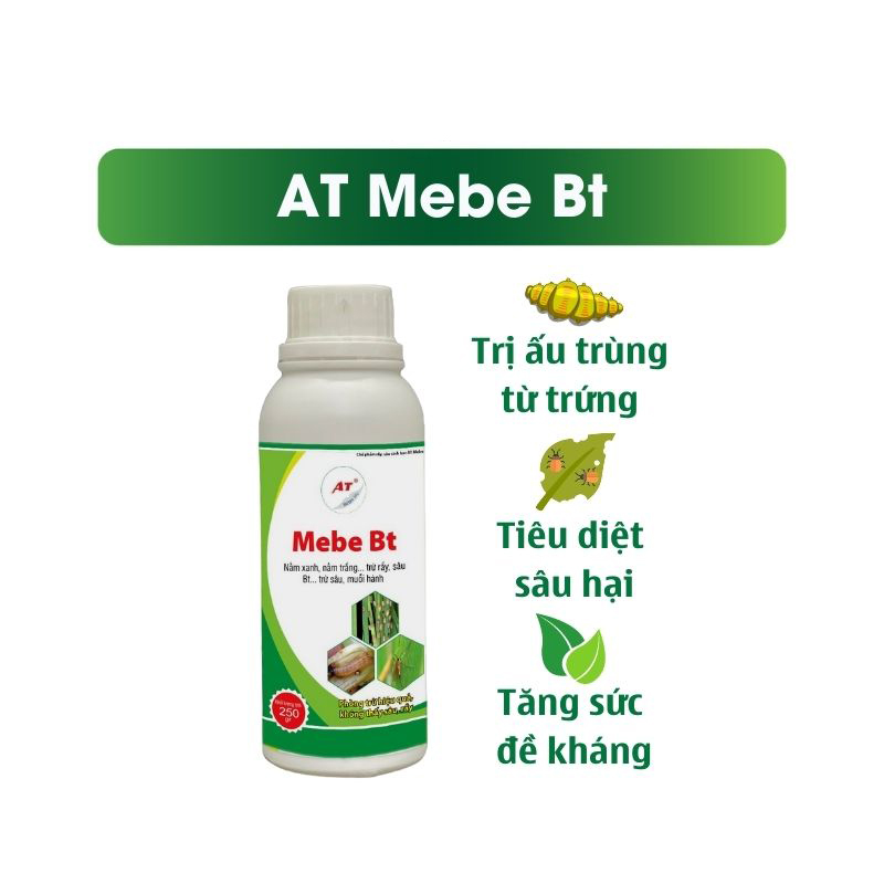Thuốc Trừ Sâu Sinh Học AT Mebe BT 250gr Đặc Trị Ấu Trùng Từ Trứng An Toàn Hiệu Quả Không Cần Cách Ly