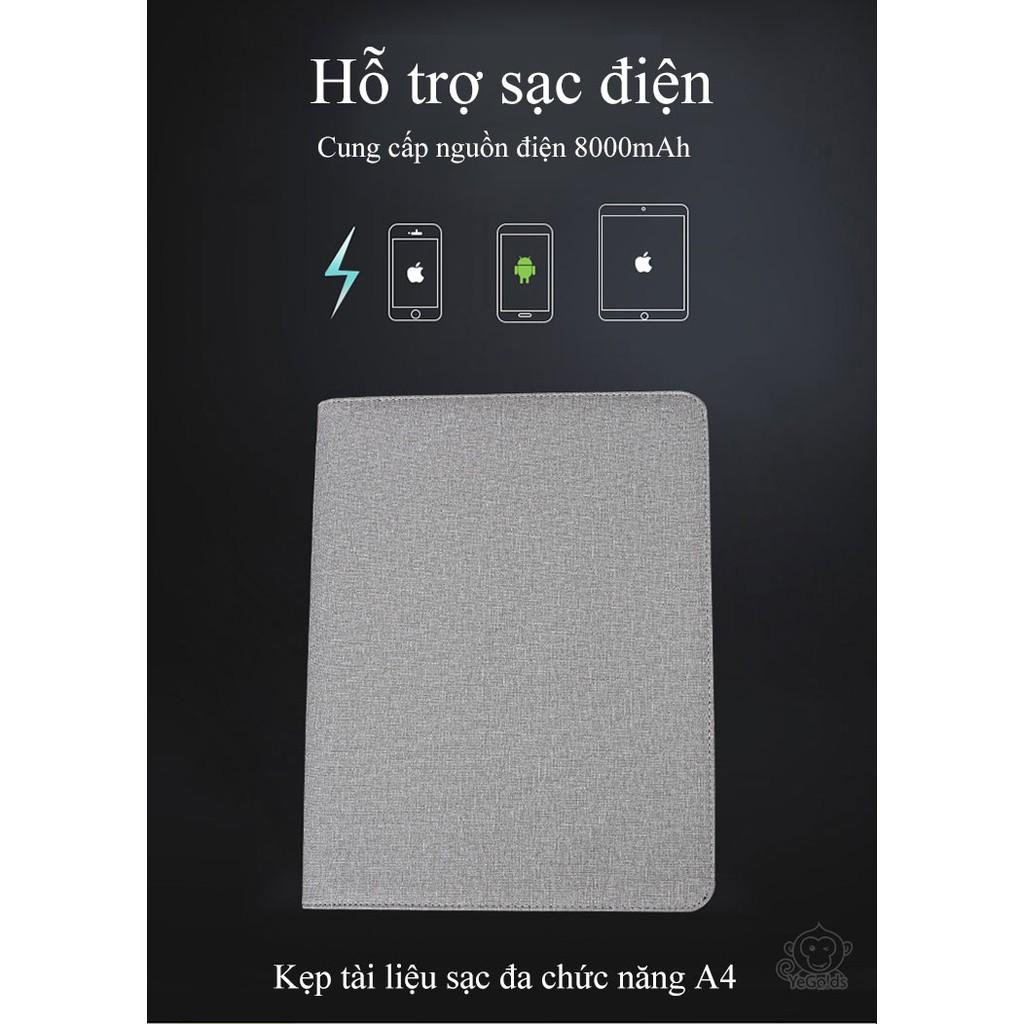 Kẹp tài liệu sạc đa chức năng A4 8000mAh AESTHETIC