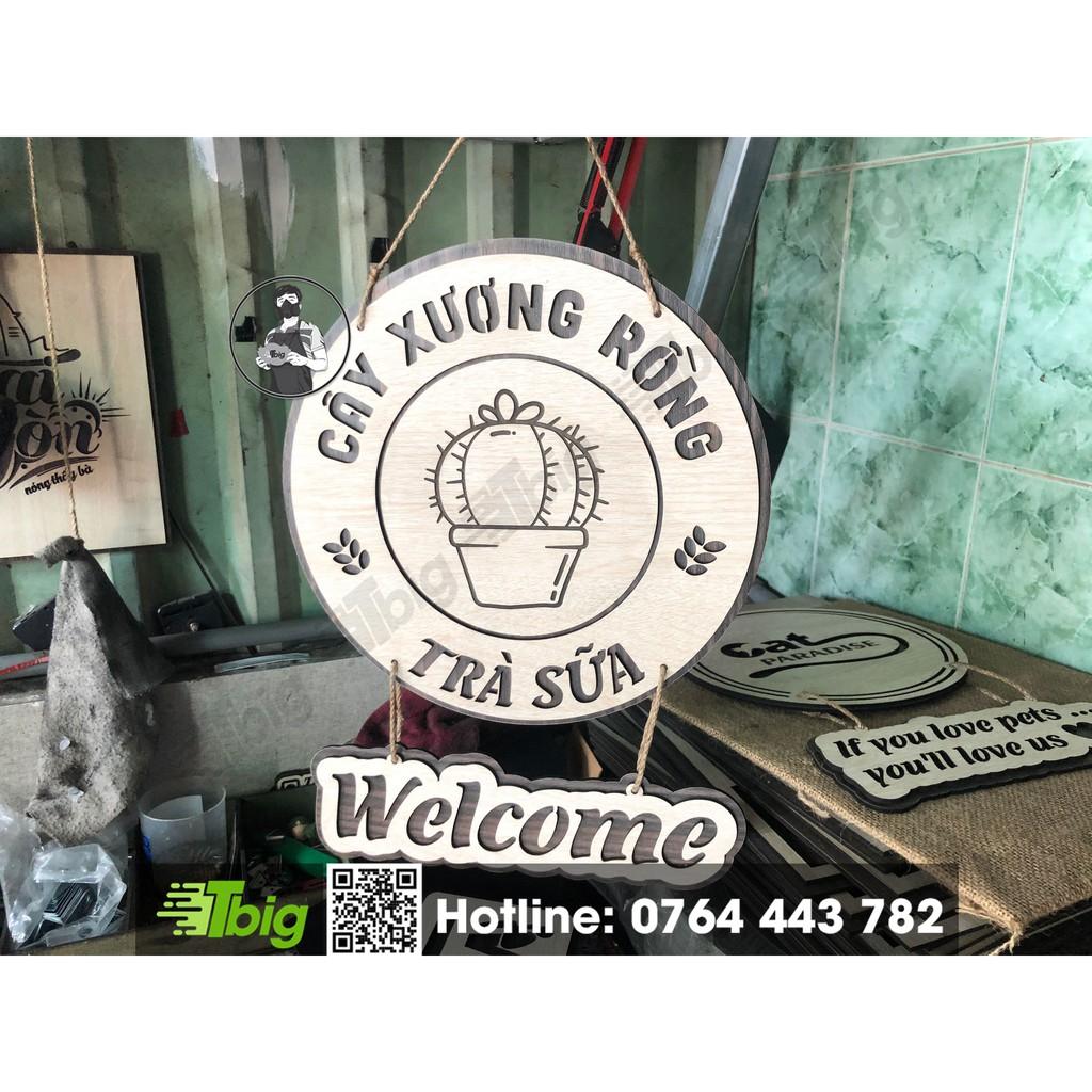 Bảng hiệu gỗ tên shop làm theo yêu cầu