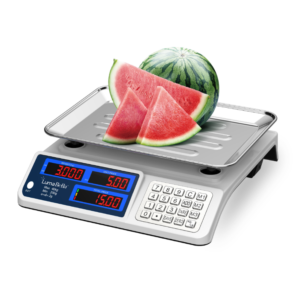 Cân tính tiền điện tử Lumabell LB-69020 loại 5g-40kg, tính tiền bán hàng nông sản, thực phẩm chính xác dễ dàng - DELIYA HÀNG CHÍNH HÃNG
