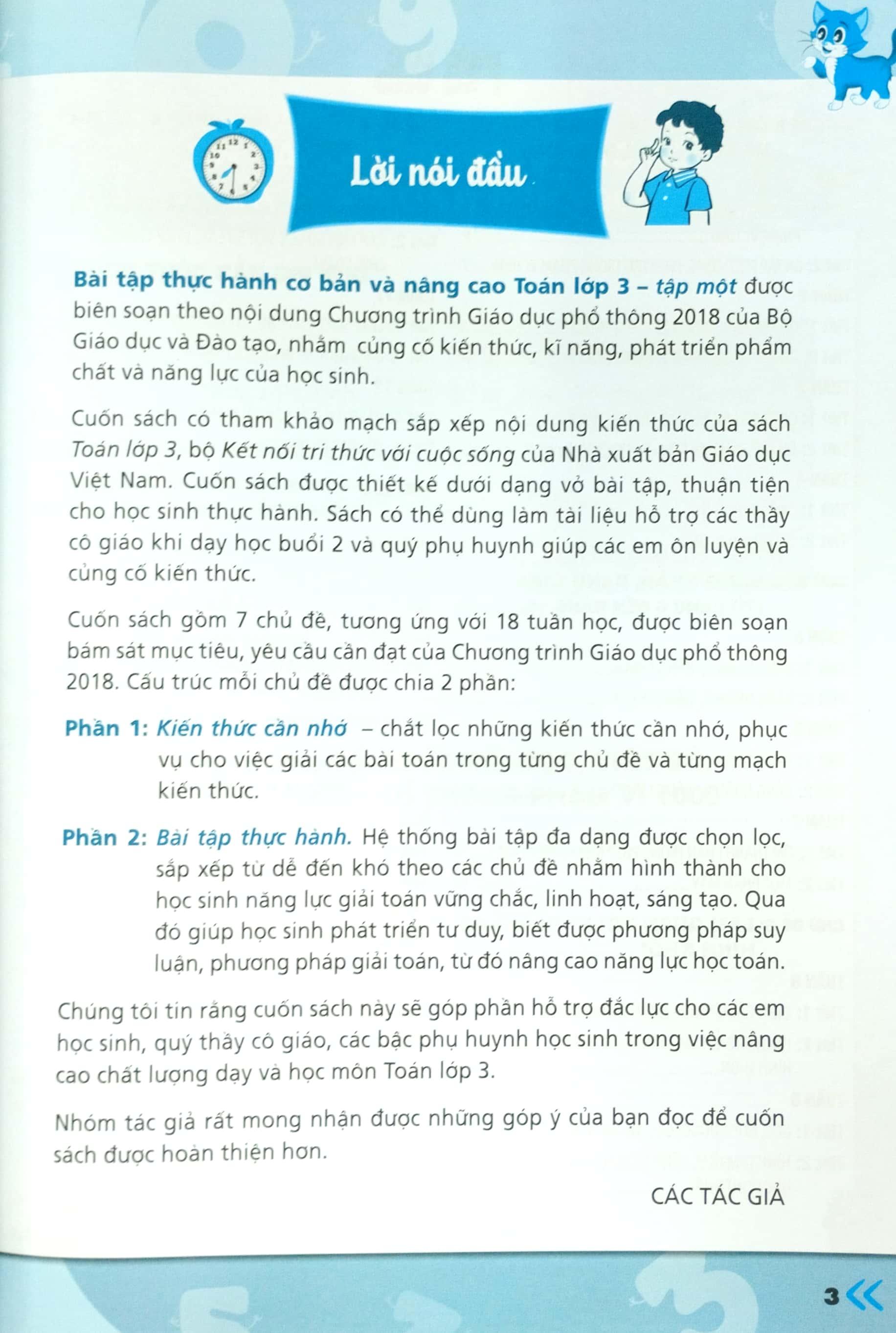 Bài Tập Thực Hành Cơ Bản Và Nâng Cao Toán Lớp 3 - Tập 1