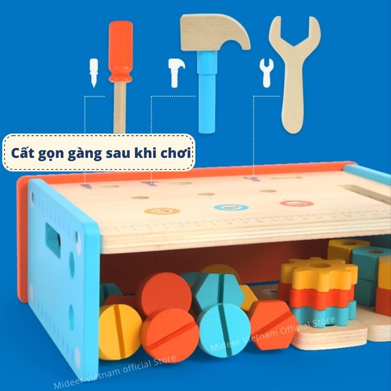 Bộ đồ chơi kỹ sư bằng gỗ Tool Bench set Mideer đồ chơi nhà hướng nghiệp cho bé