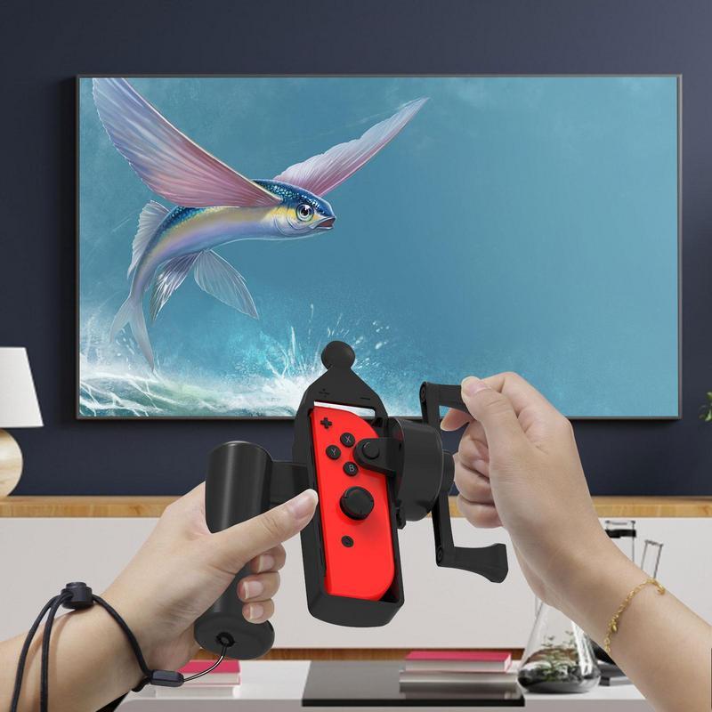 Thanh câu cho Nintendo Switch Phụ kiện Bộ dụng cụ trò chơi câu cá cho bộ điều khiển chuyển đổi Thiết bị somatosensory màu sắc: màu đen