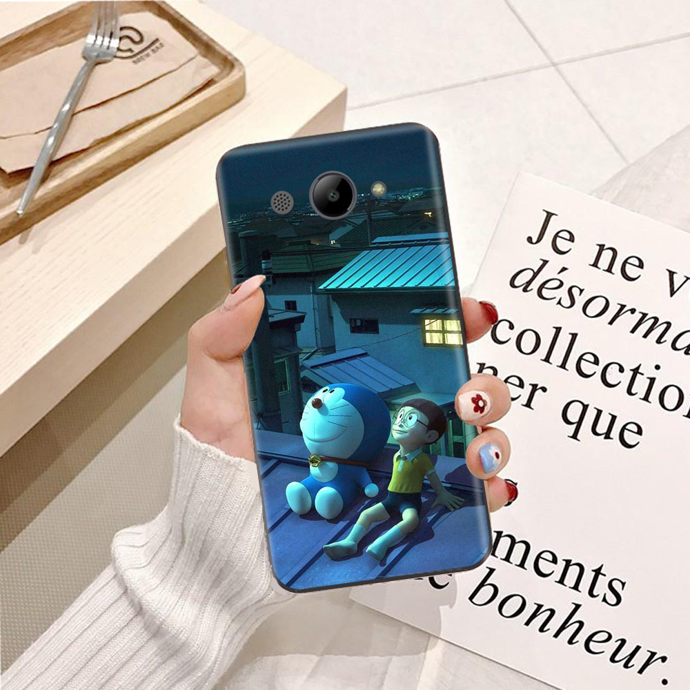 Ốp lưng điện thoại Huawei Y3 2017 viền silicon dẻo TPU  hình Doremon Phiêu Lưu - Hàng chính hãng