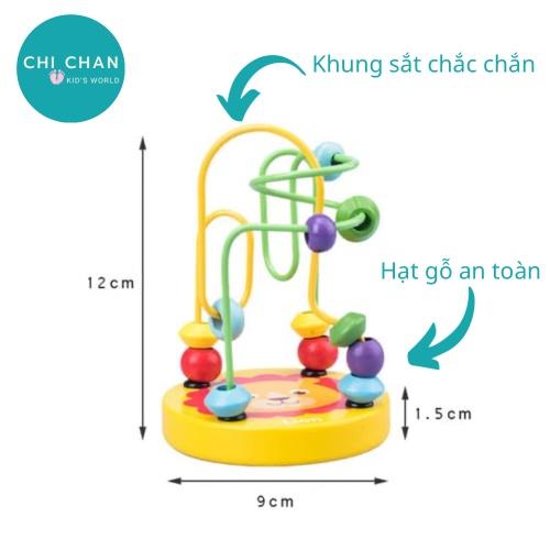 Đồ chơi luồn hạt gỗ mini cho bé, luyện đôi tay khéo léo