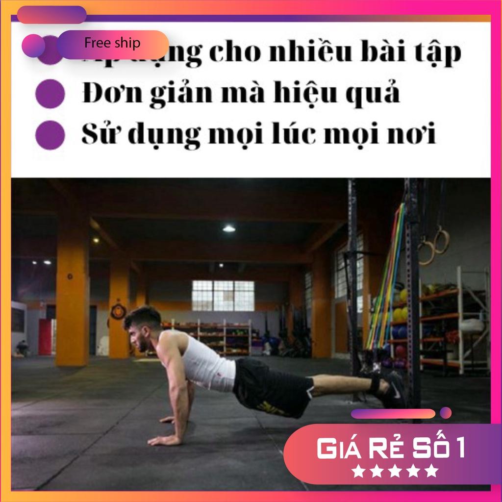 Dây ngũ sắc tập gym co dãn Bộ dây ngũ sắc kháng lực tập gym full body tại nhà