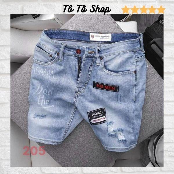 Quần Short Nam Rách️️ Quần Short Bò Nam Cao Cấp - Sọt Jean Co Giãn Mẫu Mới Hàng VNXK Tô Tồ Shop-QSJN10-Mã 204