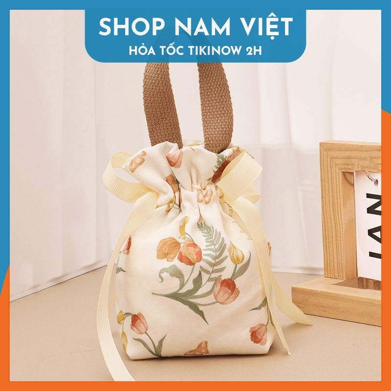 Túi Vải Canvas Đựng Bánh Kẹo, Quà Tặng Tết