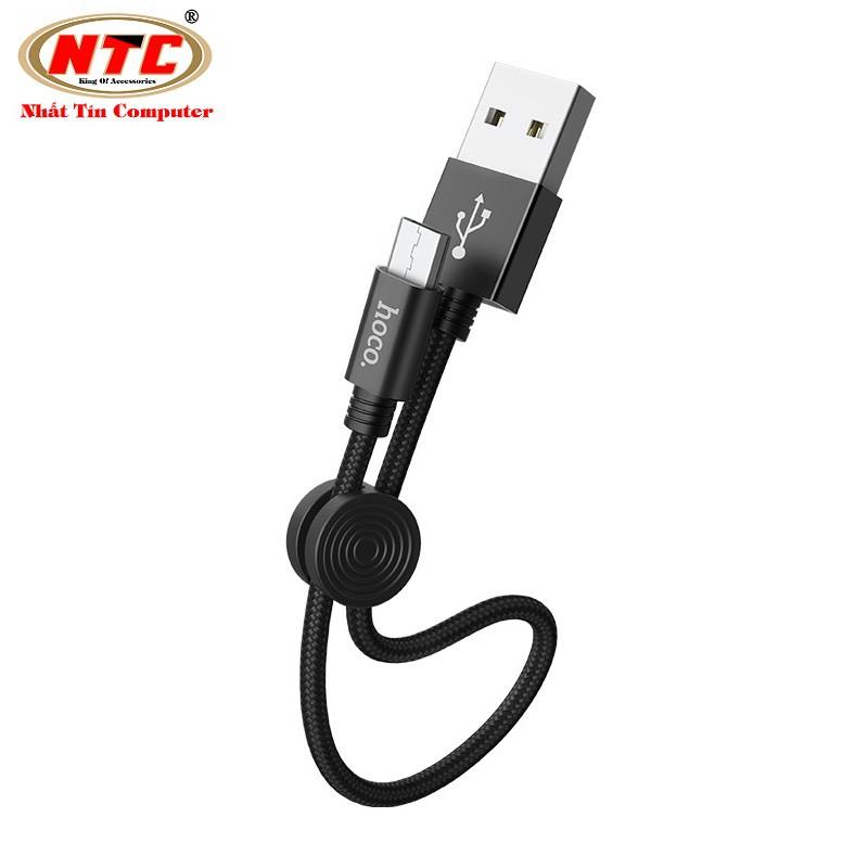 Cáp sạc nhanh và truyền dữ liệu cổng microUSB dành cho Hoco X35 2.4A hỗ trợ QC3.0 dài 25cm - Hàng chính hãng