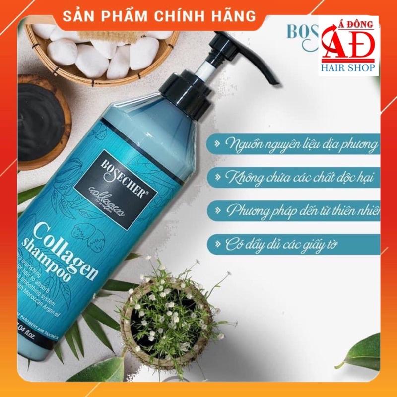 Dầu gội xả hấp ủ tóc Collagen BOSECHER Milano Bamboo Treatment chính hãng