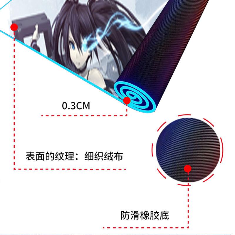 Phong cách mới nhất anime màu xanh nước mắt ma thuật sạc không dây quá khổ miếng lót chuột rgb hoạt hình dễ thương ins miếng lót bàn phím máy tính xách tay