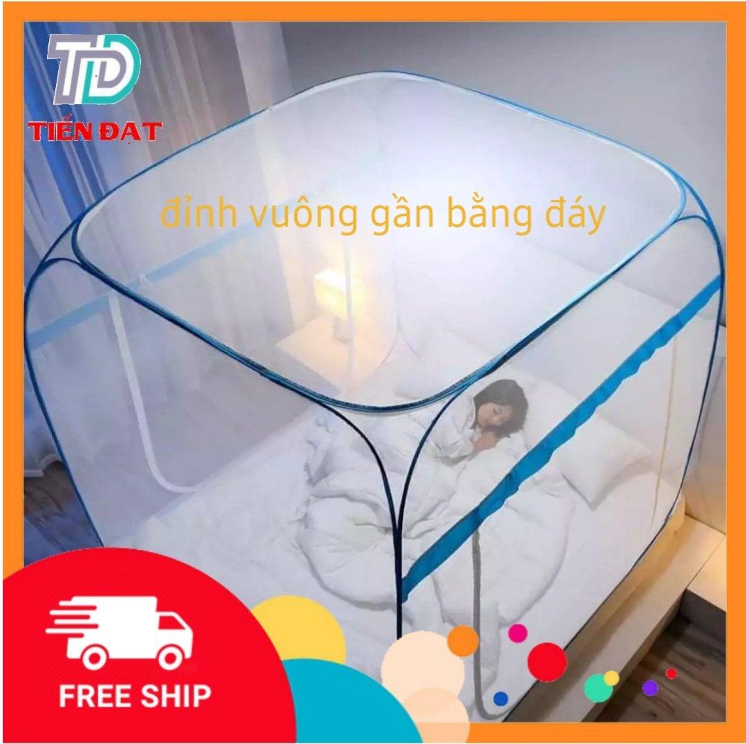 Mùng ngủ , màn tự bung đỉnh vuông Tiến Đạt chân viền vải cao cấp bảo hành chính hãng