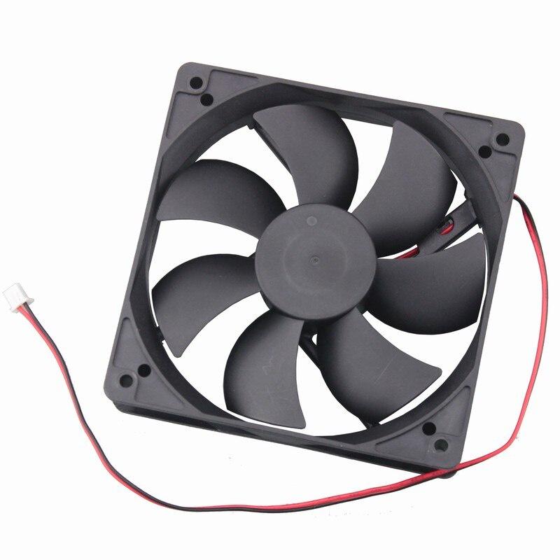 Gdstime1 Pcs 120*120*25mm Two Ball Bearing Cooling Cooler DC 12V 0.3A Axial Ventilation Fan 120mm x 25mm 12cm 2Pin 12025B