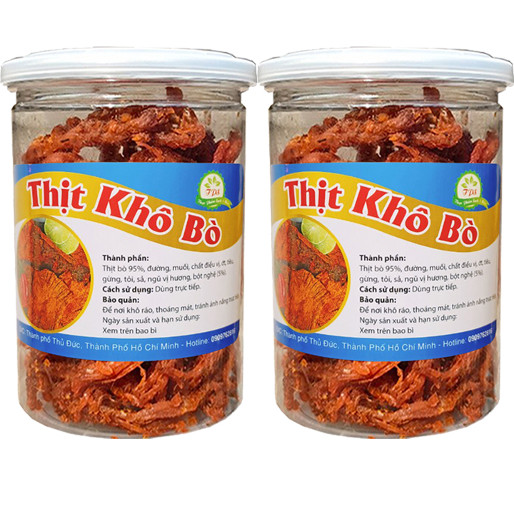 Khô bò sợi thơm ngon chất lượng - Hũ 300g nắp nhôm