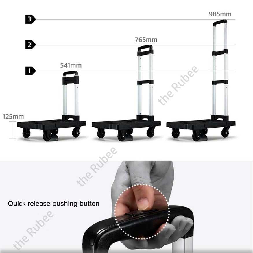 Xe đẩy hàng gấp gọn - Tải trọng 125kg - Trusted by the Rubee