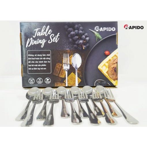Bộ thìa dĩa Santo 12 món sang trọng