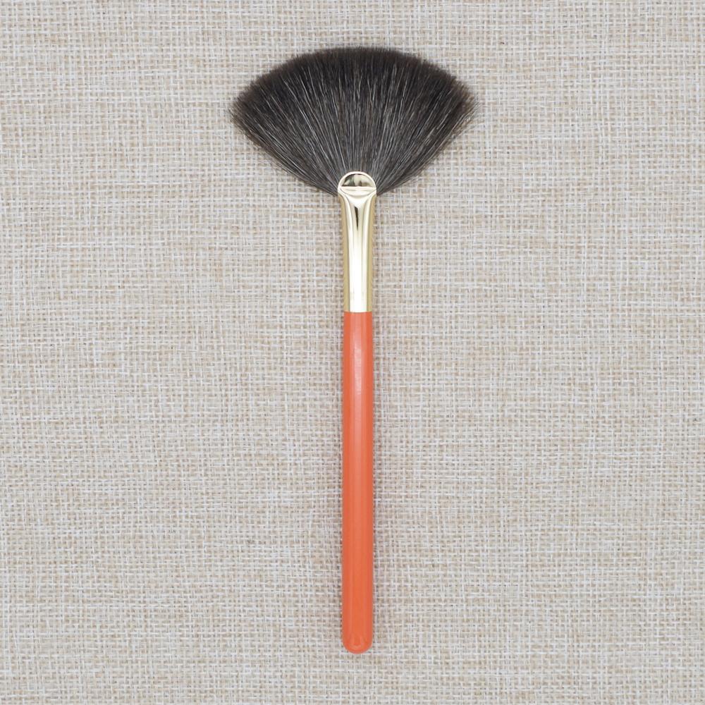 Chuyên Nghiệp Handmade Trang Điểm Mềm Mại Màu Xanh Sóc Lông Dê Mặt Bột Nền Đường Viền Bàn Chải Cọ Trang Điểm