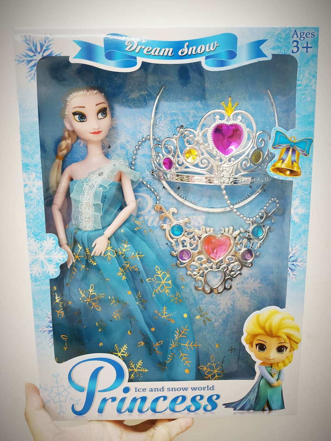 Đồ chơi búp bê Nữ hoàng băng giá Elsa Frozen có khớp thay đổi tư thế linh hoạt kèm phụ kiện dự dạ hội (mẫu ngẫu nhiên)