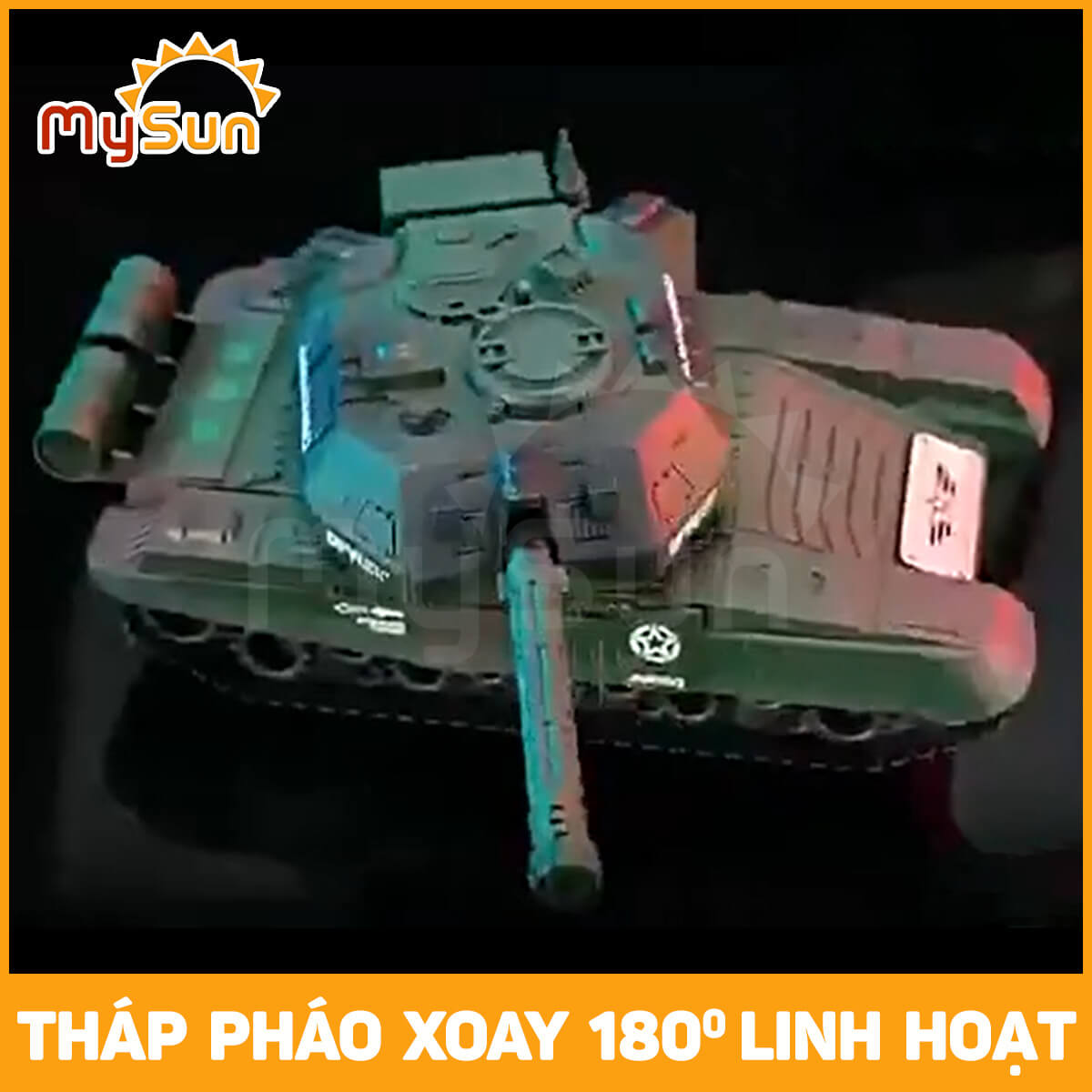 Mô hình xe tăng điều khiển từ xa đồ chơi xe tank cho bé trai MySun