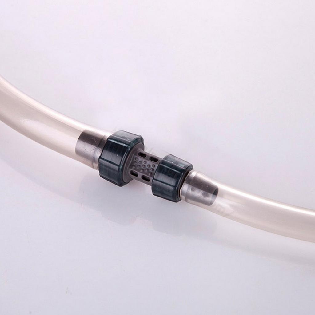 Black Plastic Aquarium Tank Water Flow Hose Pipe Tube Adapter Black