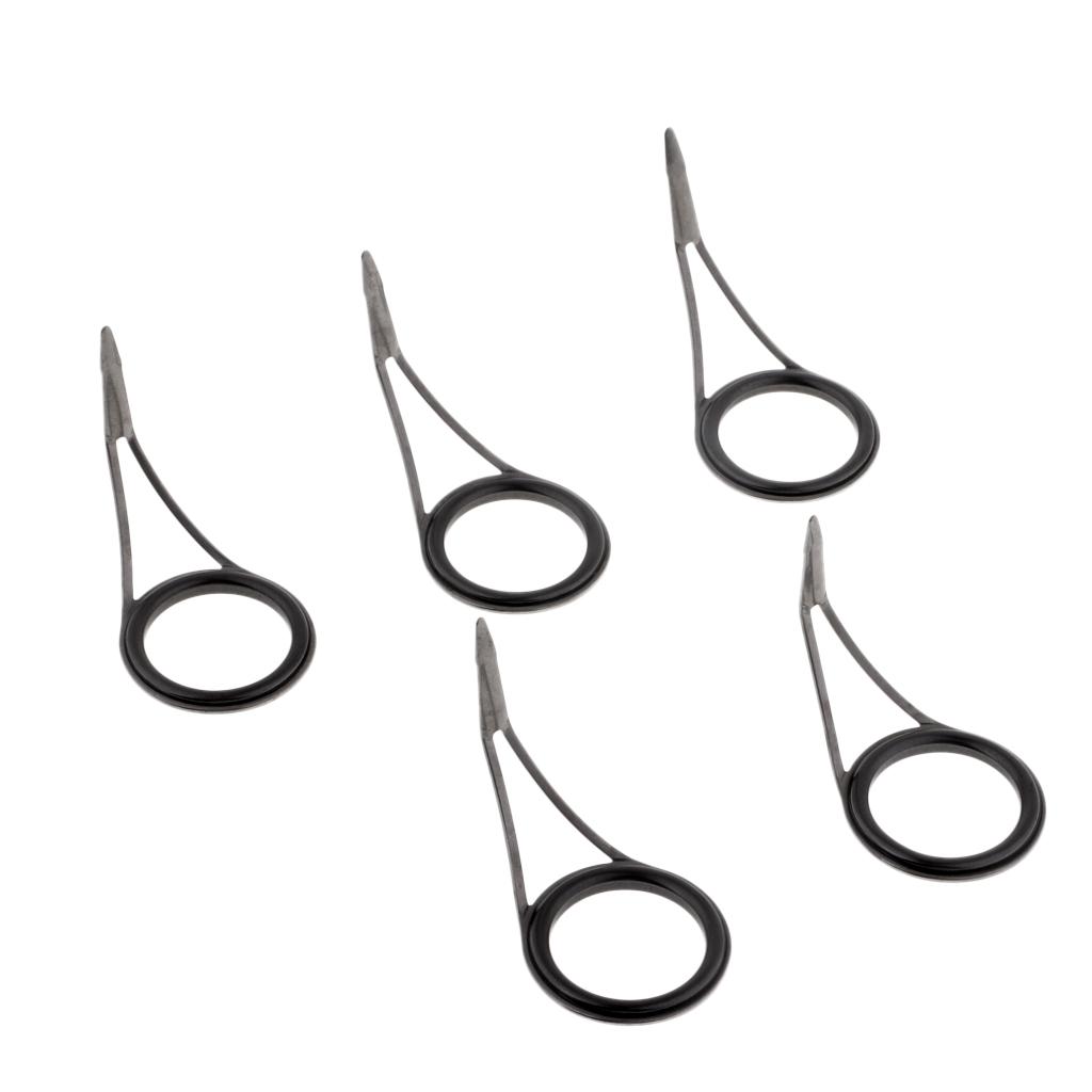 5pcs Fishing Rod Eyes Ceramic Ring Spinning Rod Guides Line Rings