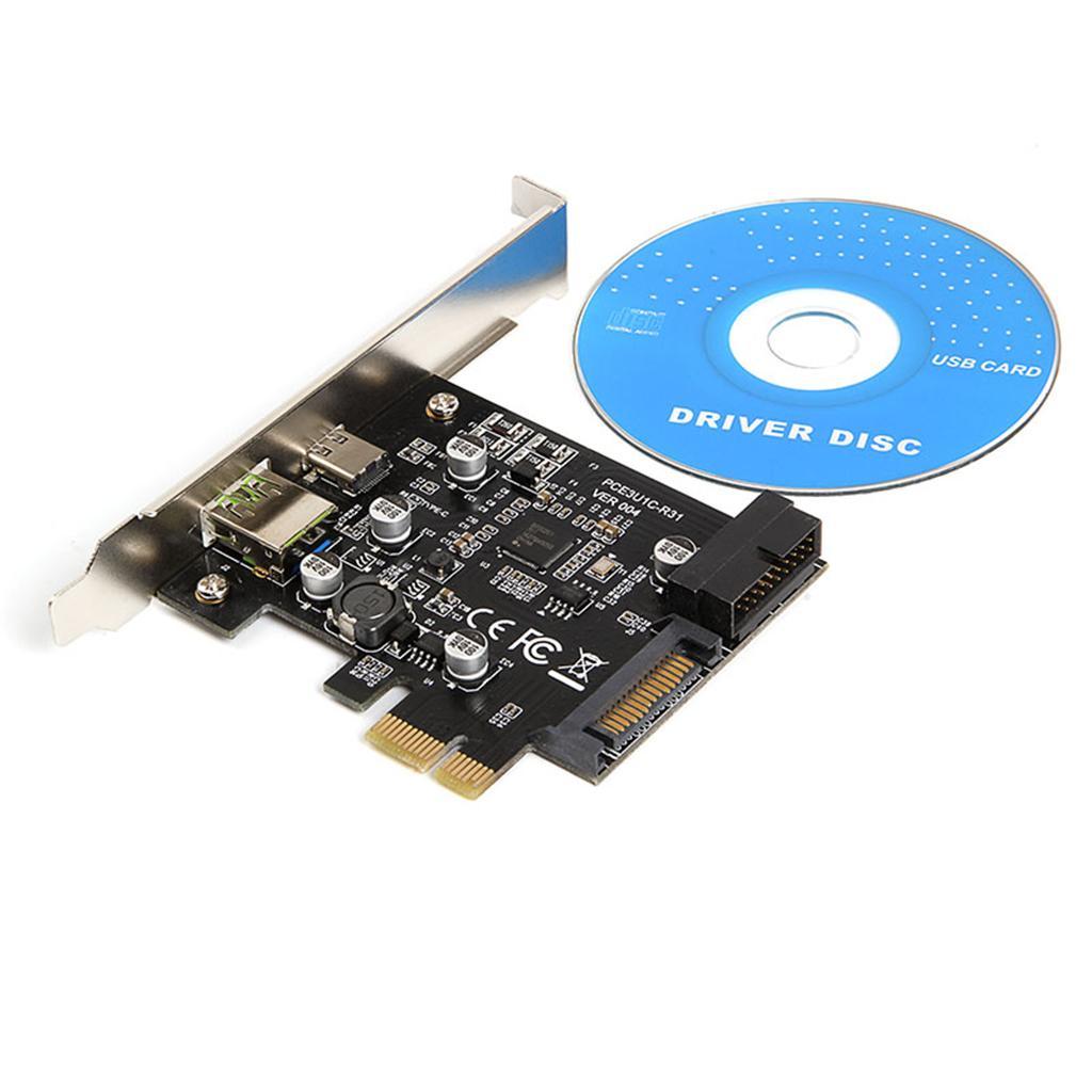 PCI-e To USB3.1 Type-C Expansion Card /  To USB 2.4A Fast Charge+19PIN