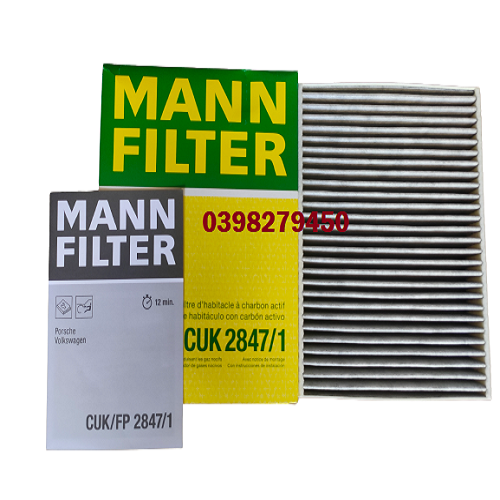 LỌC GIÓ ĐIỀU HÒA MANN FILTER CHO VW GROUP(AUDI/ SEA/SKODA/VW), PORSCHE CUK2847/1 (MÃ: 7P0 819 631; 958.572.219.00)