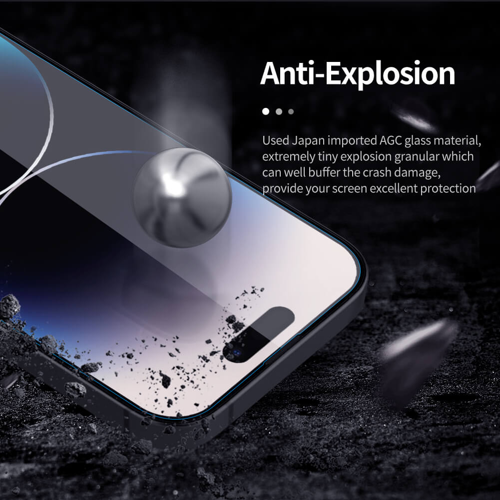 Miếng dán kính cường lực cho iPhone 14 Pro Nillkin Amazing H+ Pro - hàng nhập khẩu
