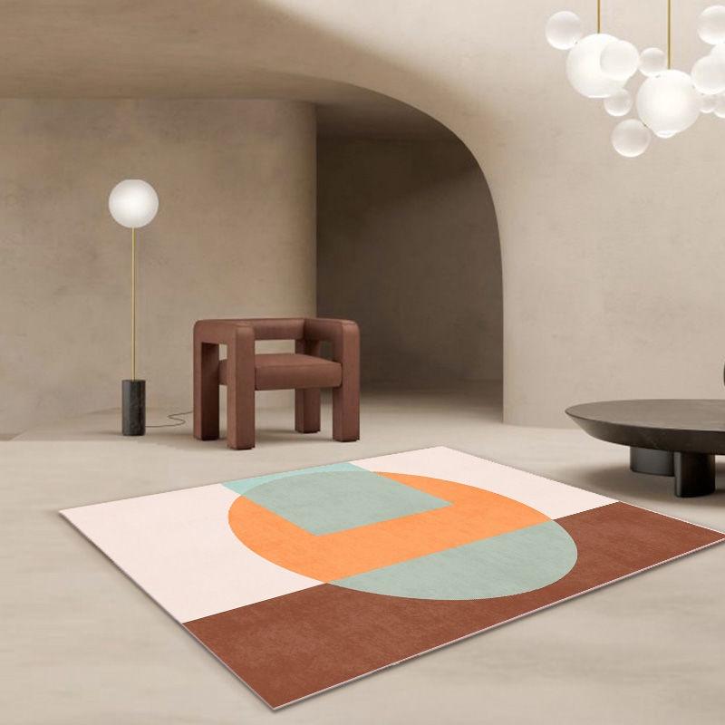 Thảm Trải Sàn Họa Tiết Hình Học Phong Cách Bắc Âu Hiện Đại