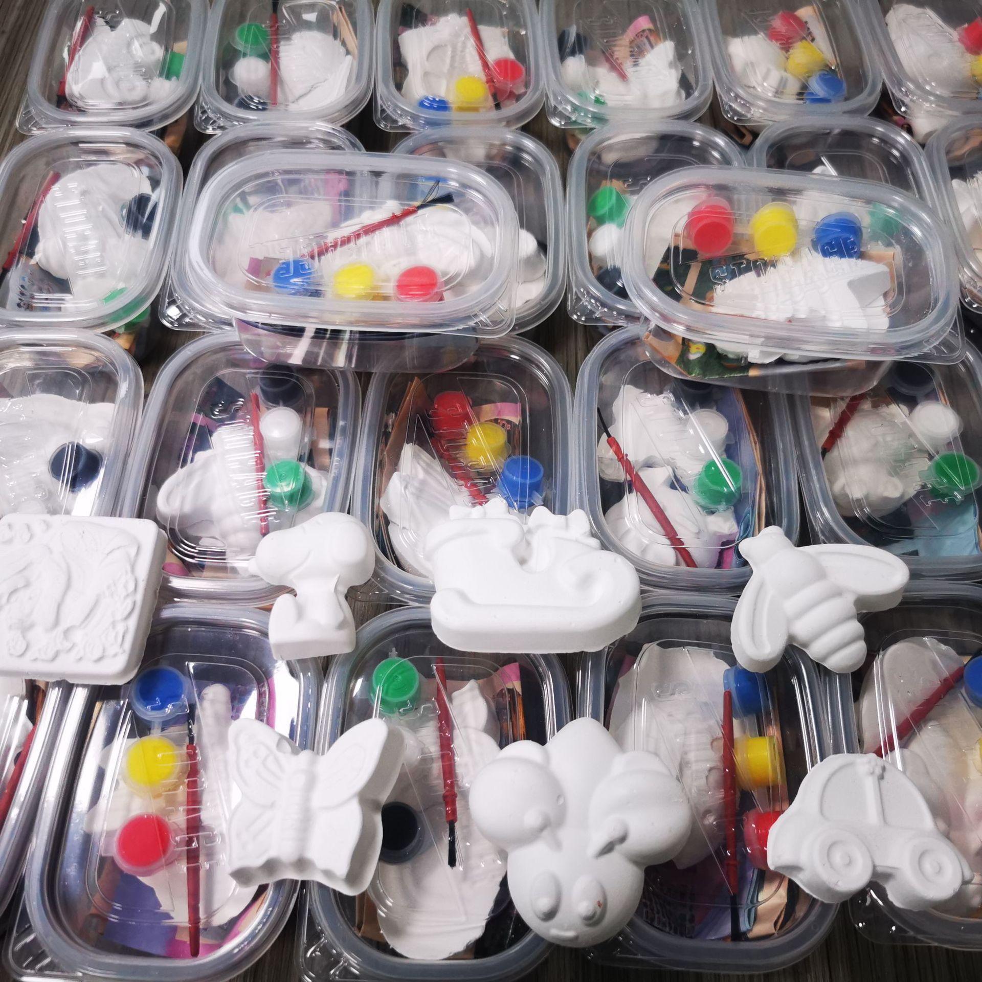 Bộ 2 Tượng Tô Mini Kèm Vỉ Màu Và Cọ Rèn Luyện Khả Năng Sáng Tạo Cho Bé