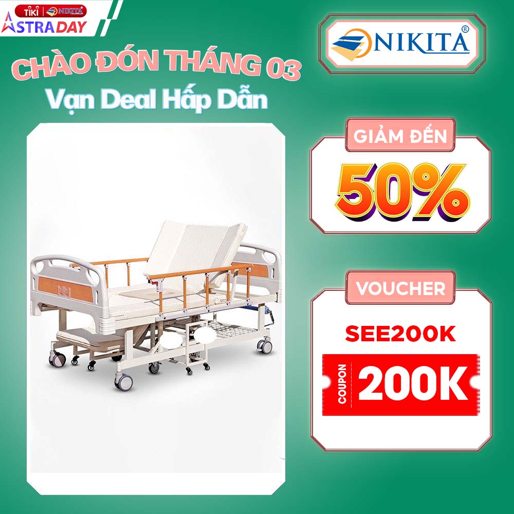 Giường bệnh Y tế tích hợp xe lăn, kèm các chức năng chăm sóc người bệnh - NIKITA DCN 09