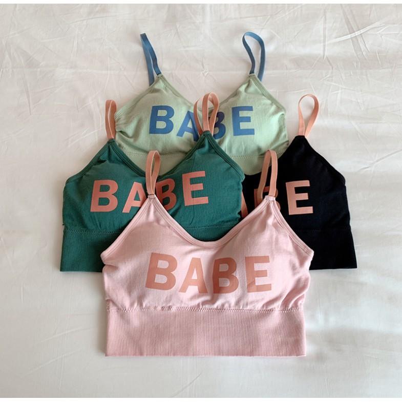 Áo tập gym hai dây trẻ trung năng động, cá tính, áo bra babe cotton 2021 AB/306