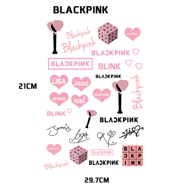 Hình xăm Blackpink tấm A4