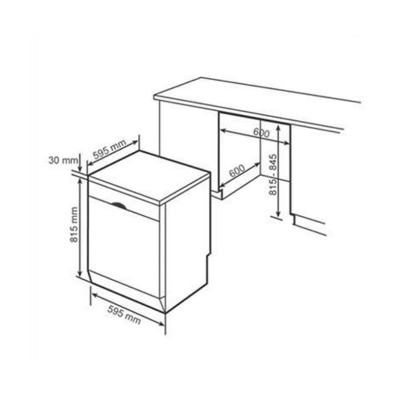 Máy Rửa Chén Độc Lập Bosch SMS25EI00G (Series 2) - 13 Bộ - 5 Chương Trình Rửa - Hàng Chính Hãng