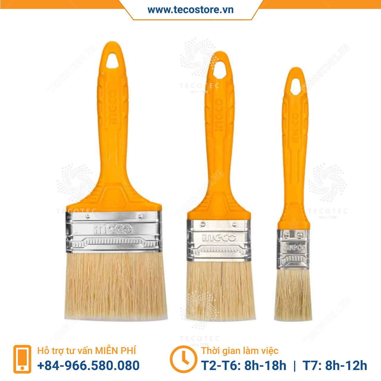 Bộ 3 chổi cọ sơn INGCO CHPTB7860301 [Chính hãng] [Có sẵn]