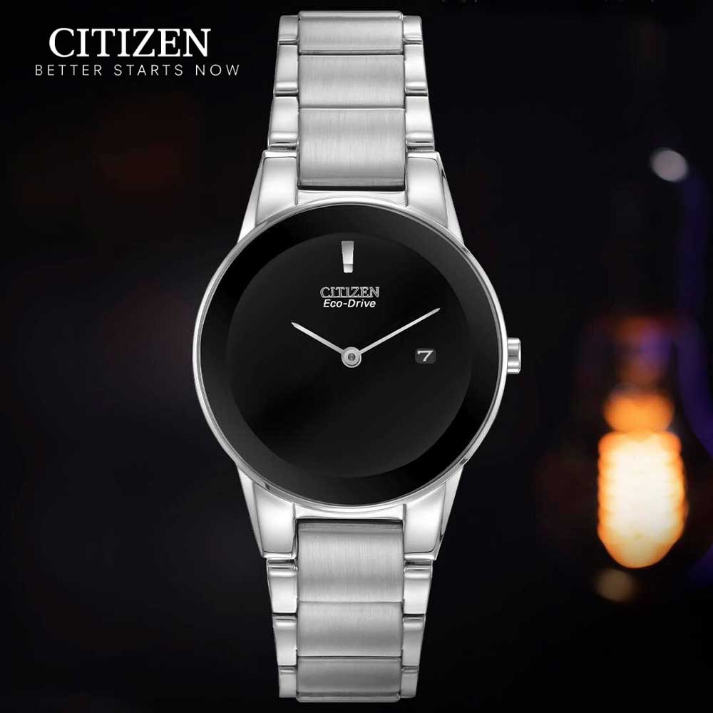 Đồng Hồ Nữ Citizen Dây Thép Không Gỉ GA1050-51E - Mặt Đen
