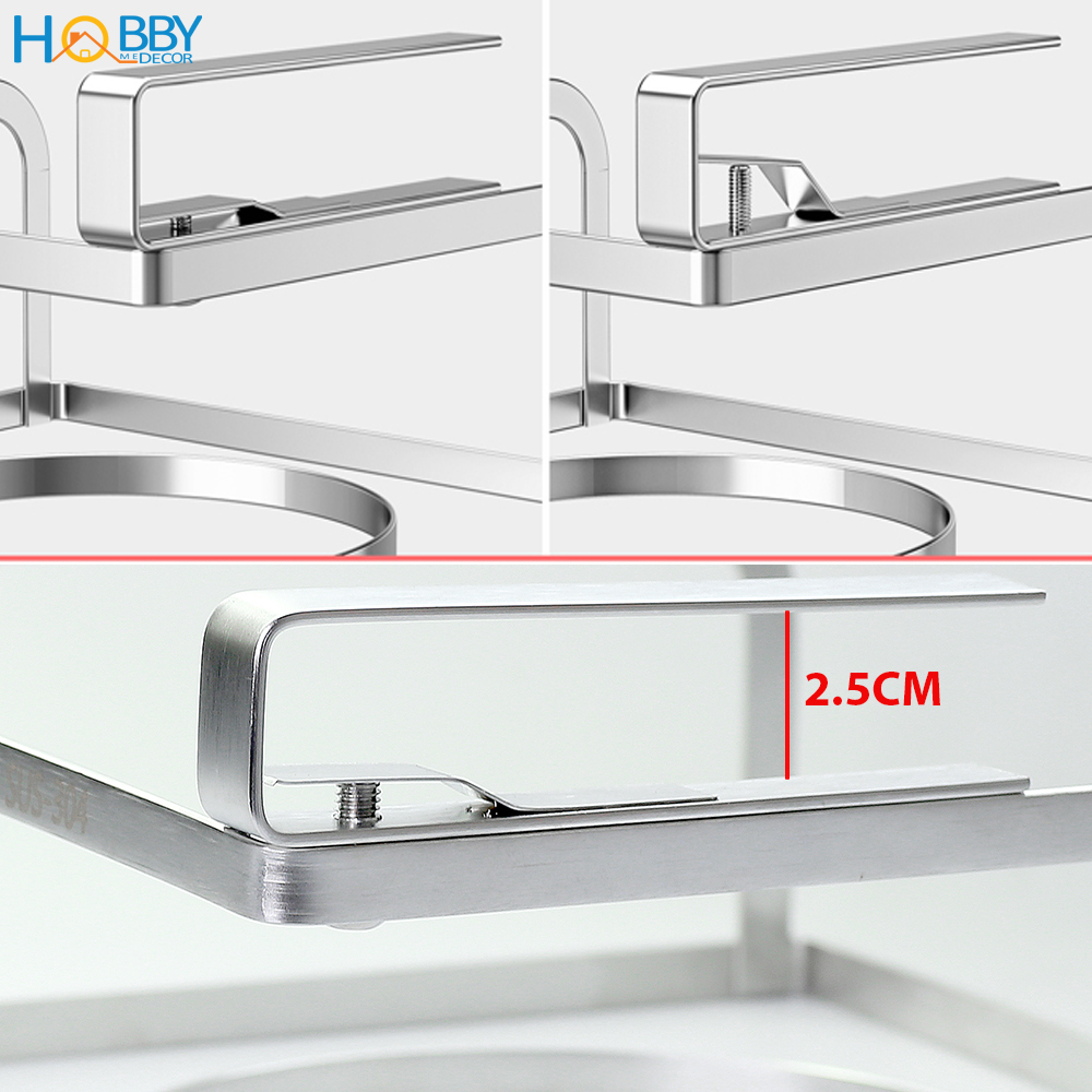 Giá treo nắp vung, thớt gắn vào thành tủ bếp Hobby Home Decor NVTT