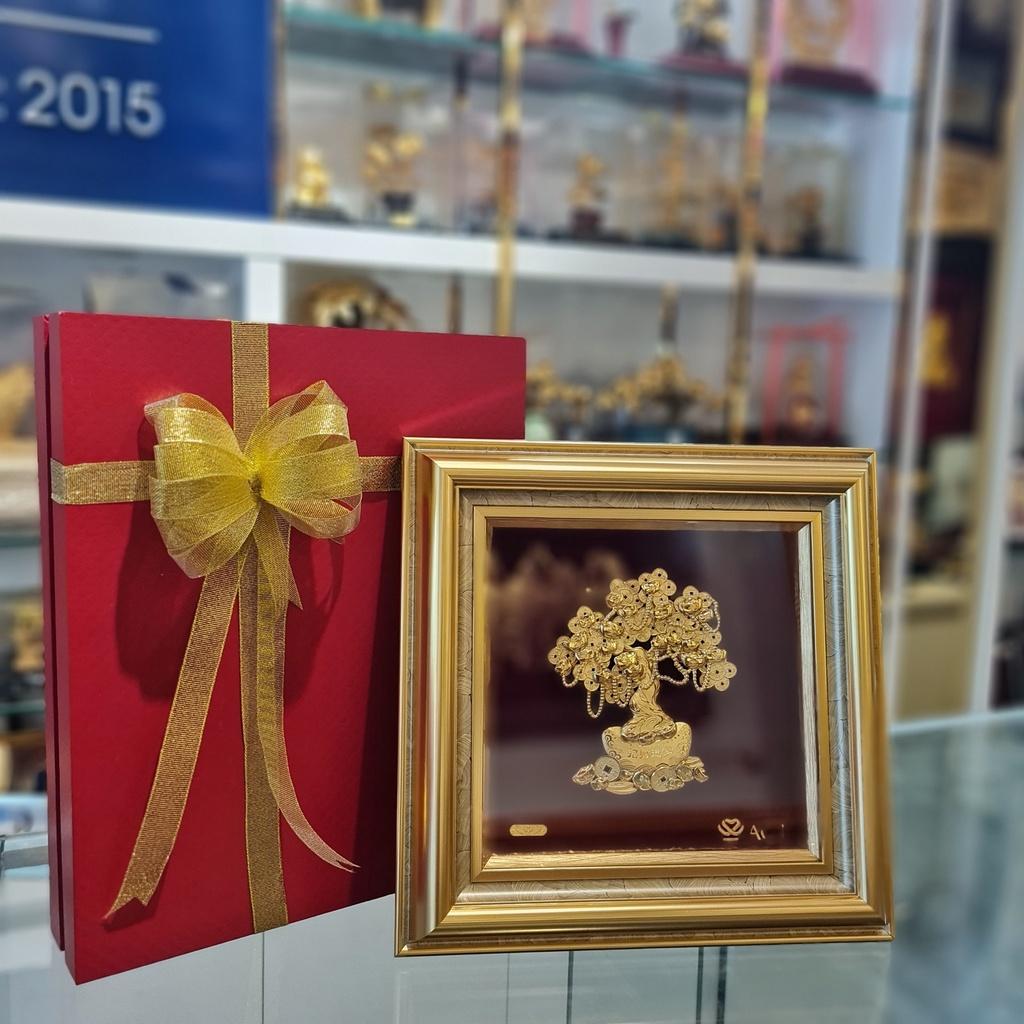 Tranh cây tiền tài lộc 30x30 cm