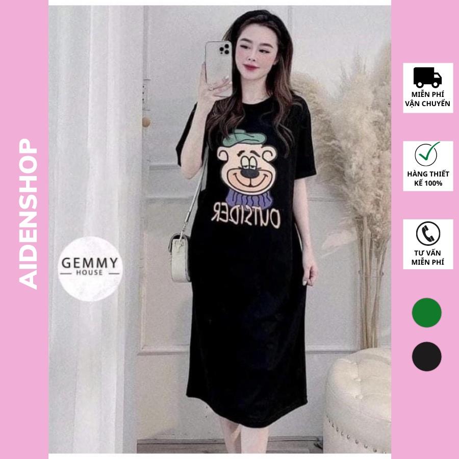 Váy bầu thời trang đẹp Aidenshop đầm bầu mùa hè thiết kế suông cotton nữ