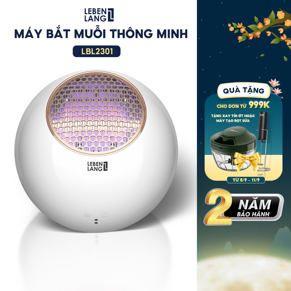 Máy bắt muỗi thông minh Lebenlang LBL2301, cảm biến quang tự động, công suất 10W, bảo hành 2 năm – Hàng chính hãng