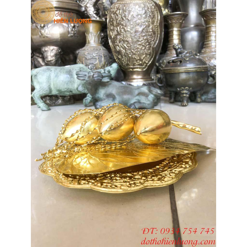Bộ Trầu Cau Đồng Vàng