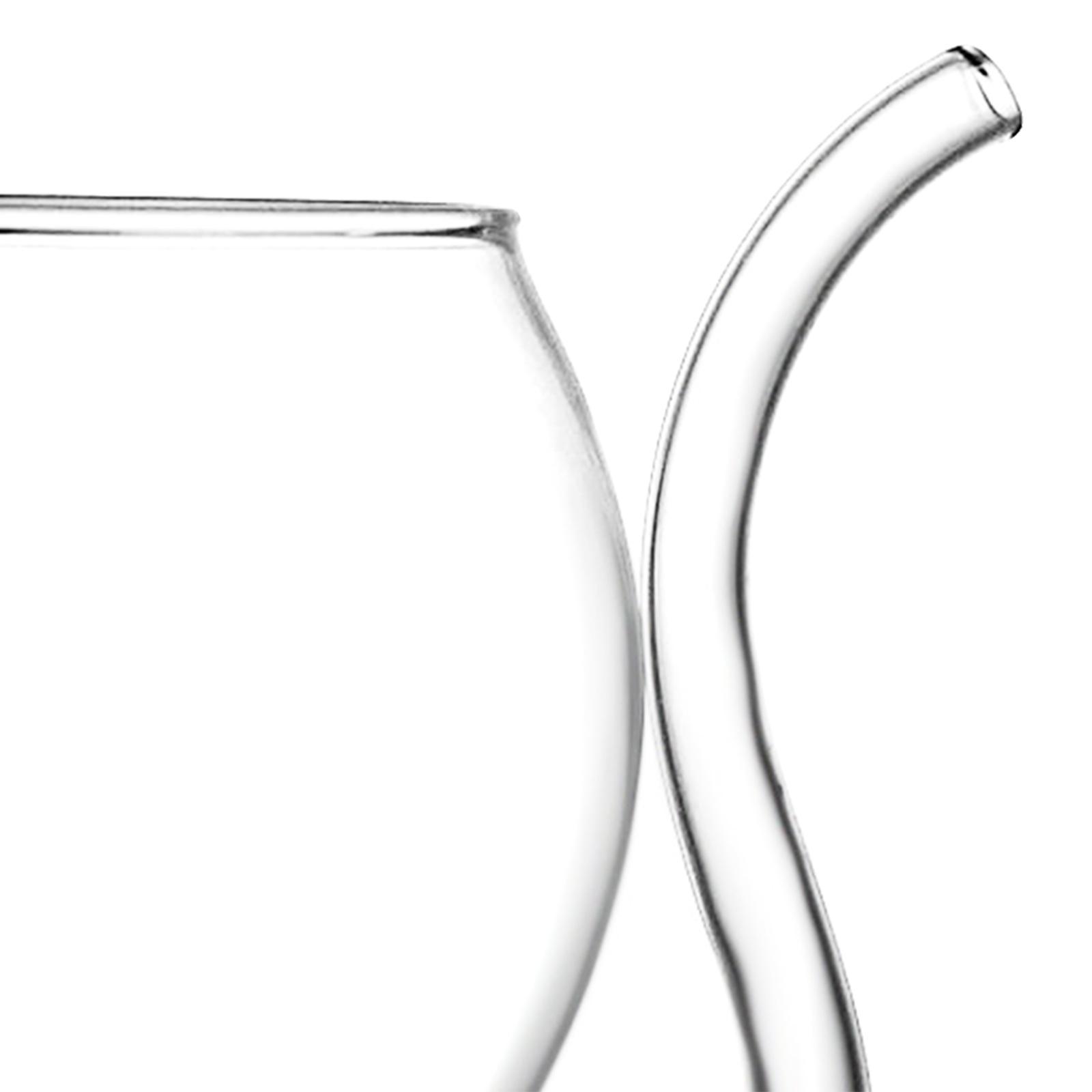 Creative Cocktail Glass, Long Tail Martini Glass Bar Club Drinkware with Straw, Champagne Beer Juice Drinking Cup for Club Bar Wedding Parties
