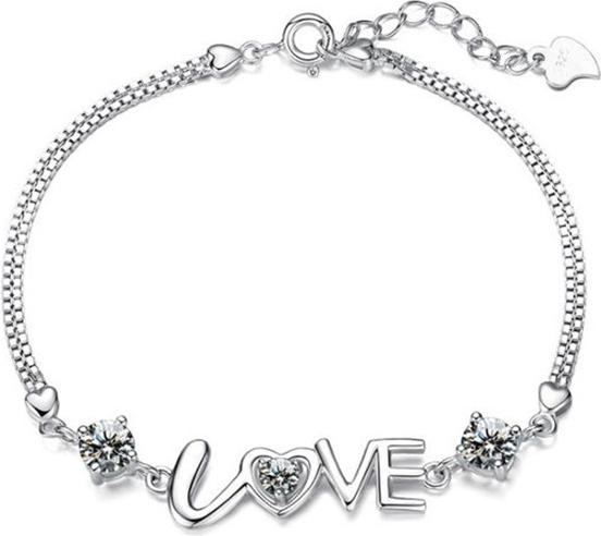 Lắc tay LOVE đá Thạch Anh