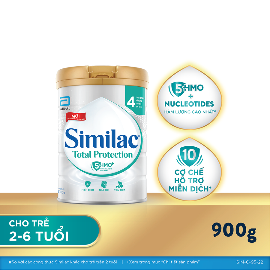 Sữa bột Similac Total Protection 4 cho trẻ 2-6 tuổi 900g